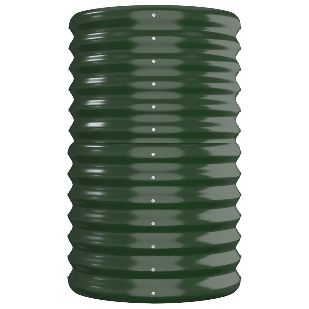 Letto Giardino Acciaio Zincato 260x40x68 cm Verde 318903