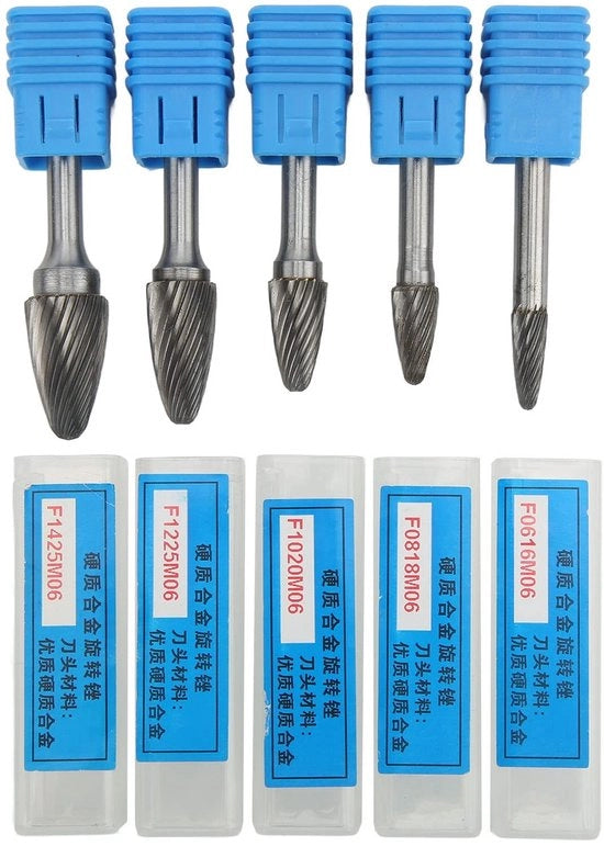 Strumento di Sbiancatura a Carburo 5 Pezzi - Rotonda - Resistente al Calore - Inox - Prestazioni Elevate - Facile da Usare - Tagliafrese