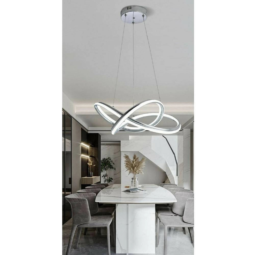 Trade Shop - Lampadario Led Moderno Intrecciato Sospensione 60 W Luce 4000k 6500k 3000k A50 -