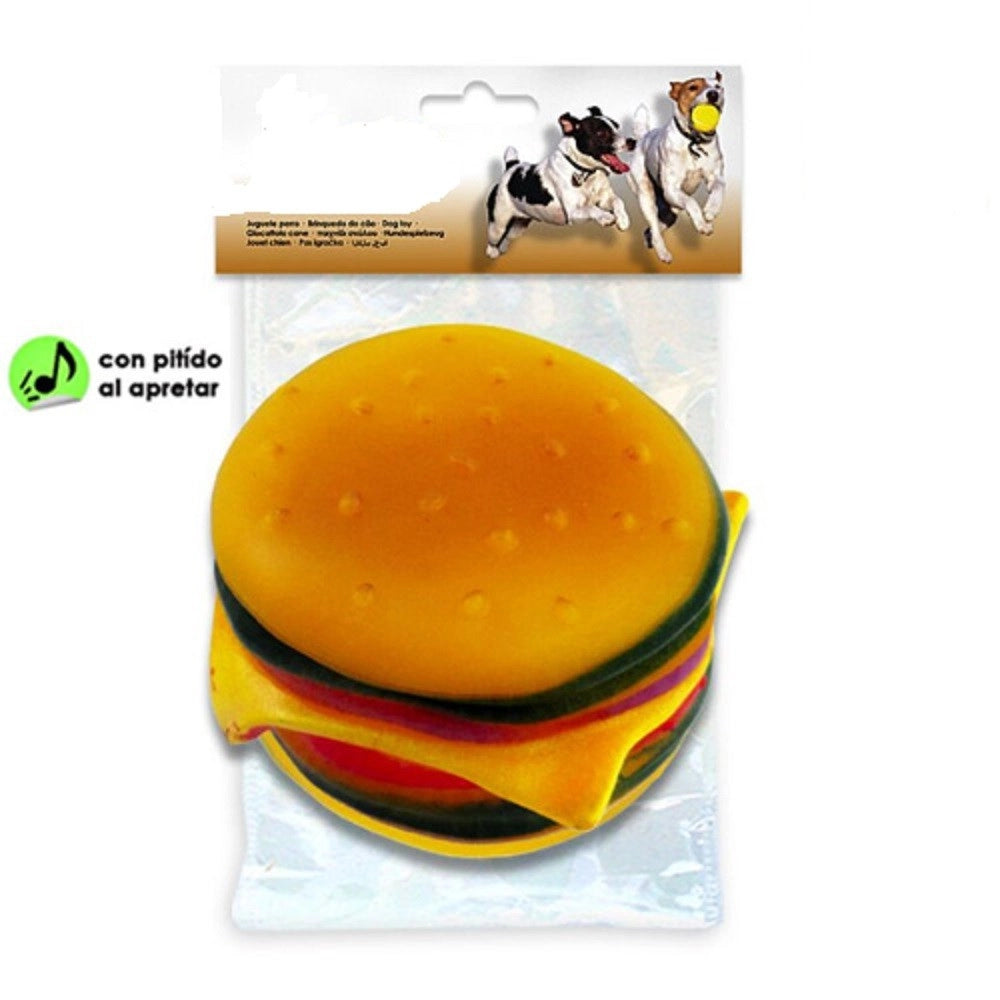 Trade Shop - Panino Hamburgher Giocattolo Per Cani Gatti Con Suoni 18 X 12 Cm Giocattoli Cane -