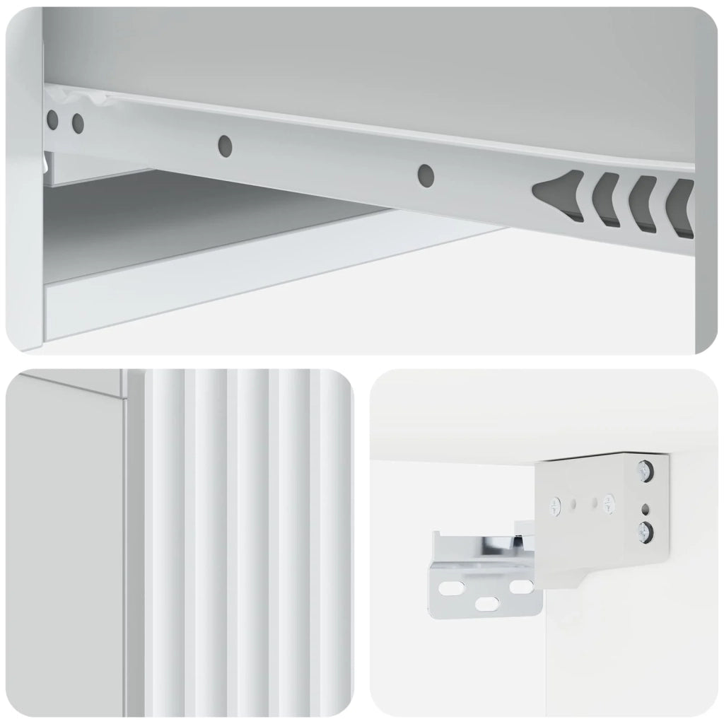 Tavolino da Parete Laterale Bianco 59 x 34,5 x 17 cm 898485