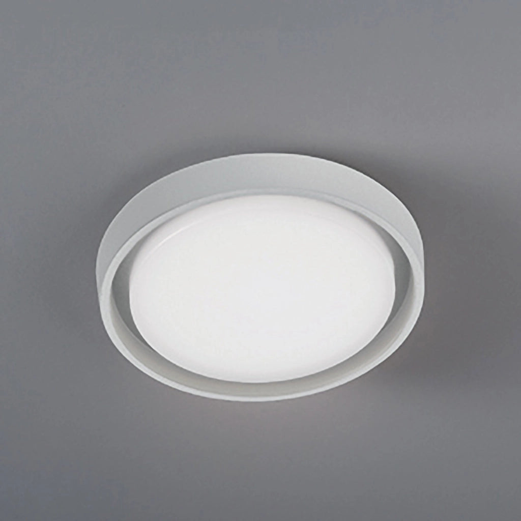 Alu Lampada da Parete e Soffitto a LED 25W Rotonda 27 cm in Alluminio Bianco Opaco Diffusore in Policarbonato Satinato Grado di Protezione IP54