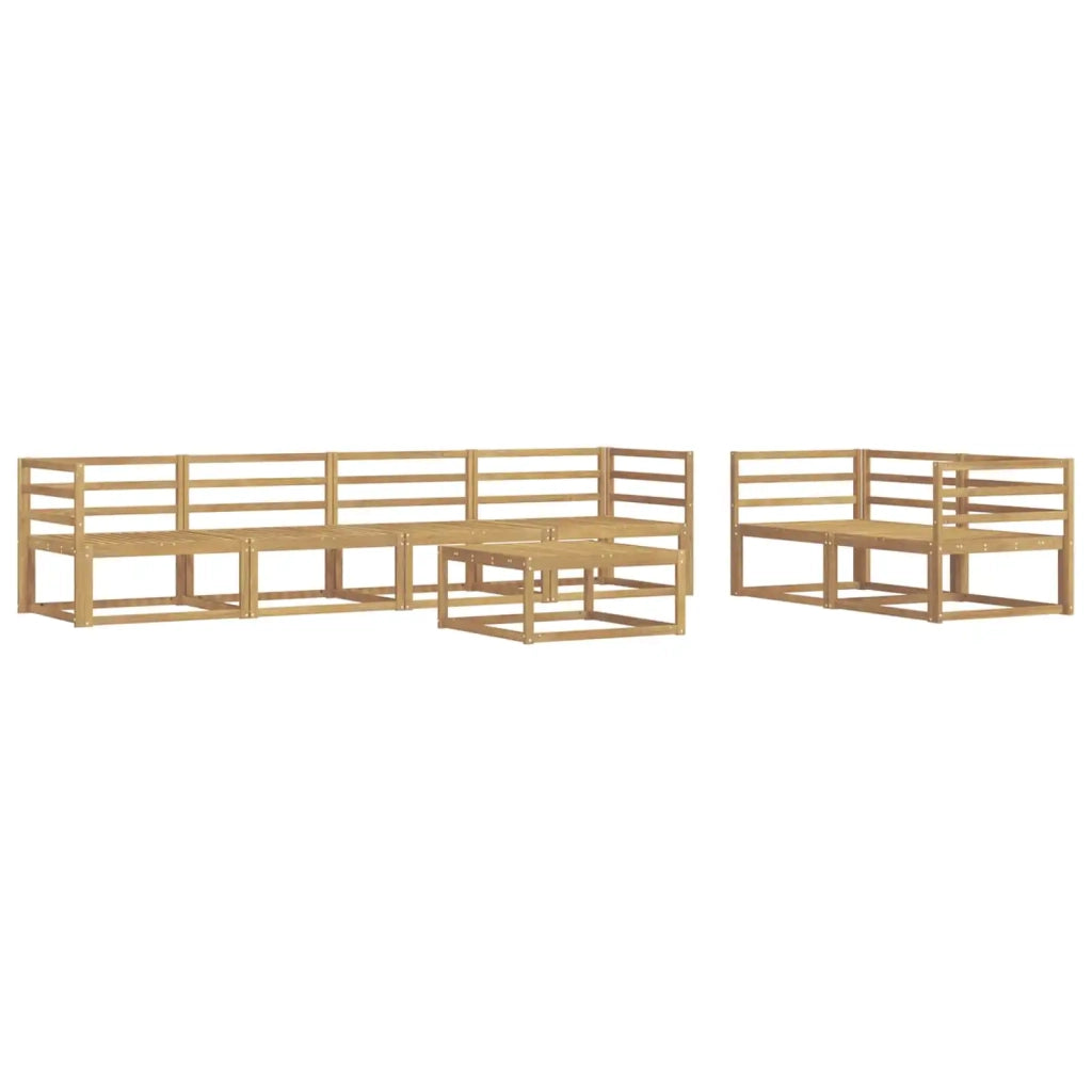 Set di divani da esterno 7 pcs Bianco 3386078