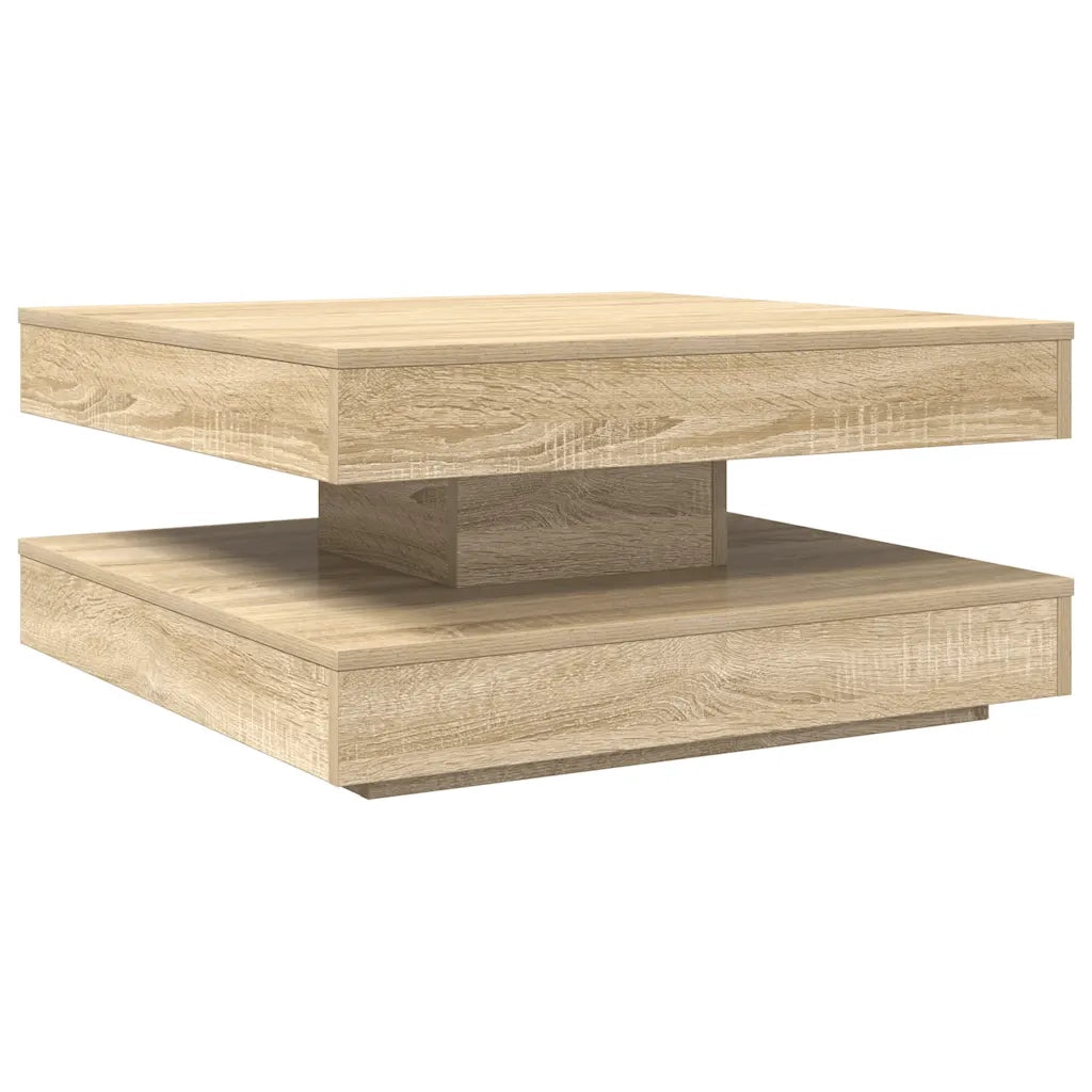 Tavolino da Caffè Girevole a 360 Gradi Sonoma 70x70x34,5 cm 858481