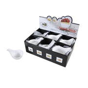 Trade Shop - Set 18 Pezzi Piatto Per Antipasti In Porcellana 12x8x6cm Aperitivo Snack 151698 -