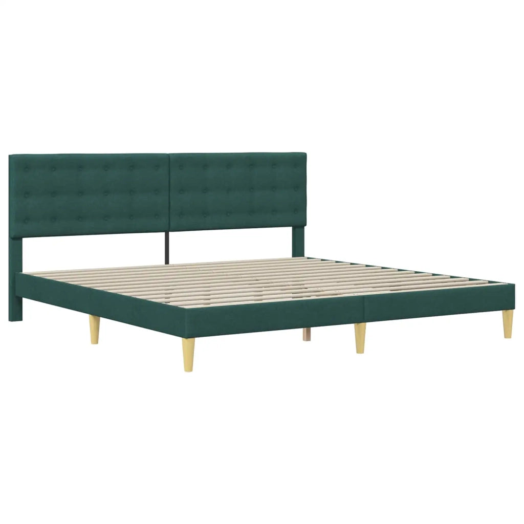 Struttura del letto Verde Scuro 200 x 200 cm Tessuto 42027818