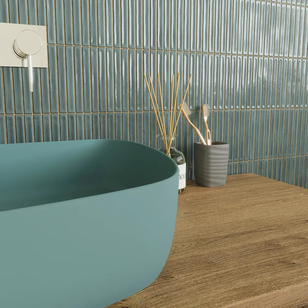 Lavabo da appoggio tondo 55,5x44x14 carta da zucchero | Persico