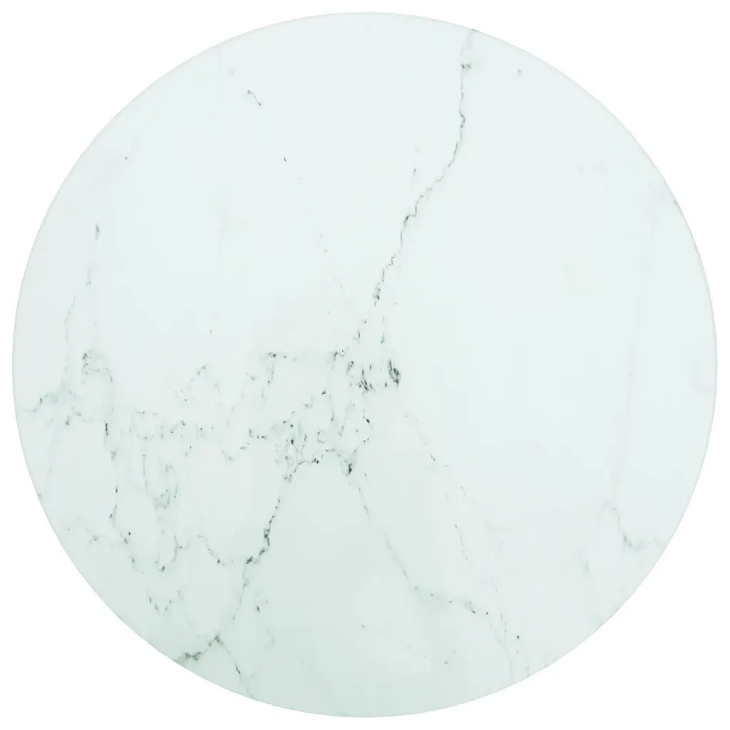 Piano per Tavolo Bianco Ã˜30x0,8 cm Vetro Temperato Design Marmocod mxl 105365