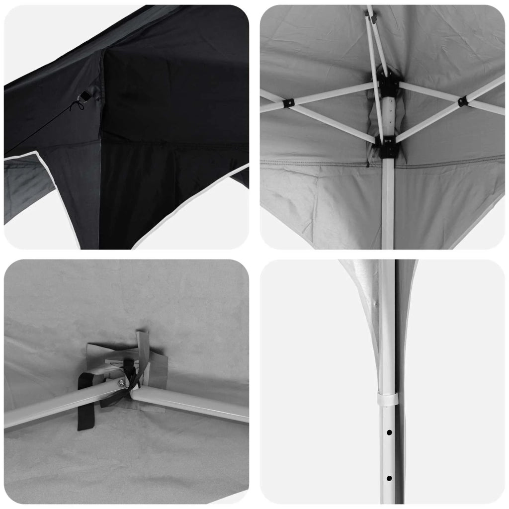 Tenda per feste a pop-up 194 x 194 x 245 cm Antracite 42019814