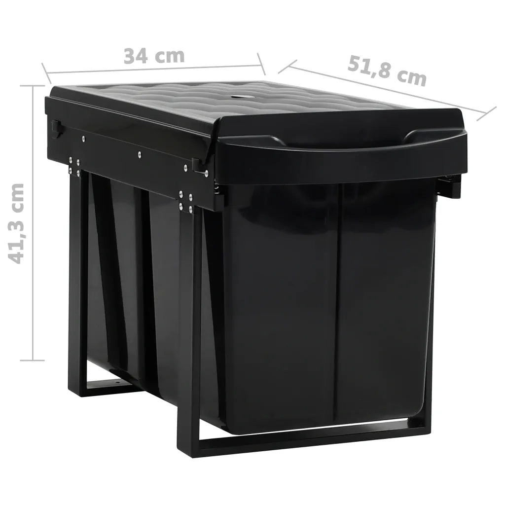 Cestino Estraibile per Mobile Cucina-Scaffale per Cucina Chiusura Ammortizzata 48L