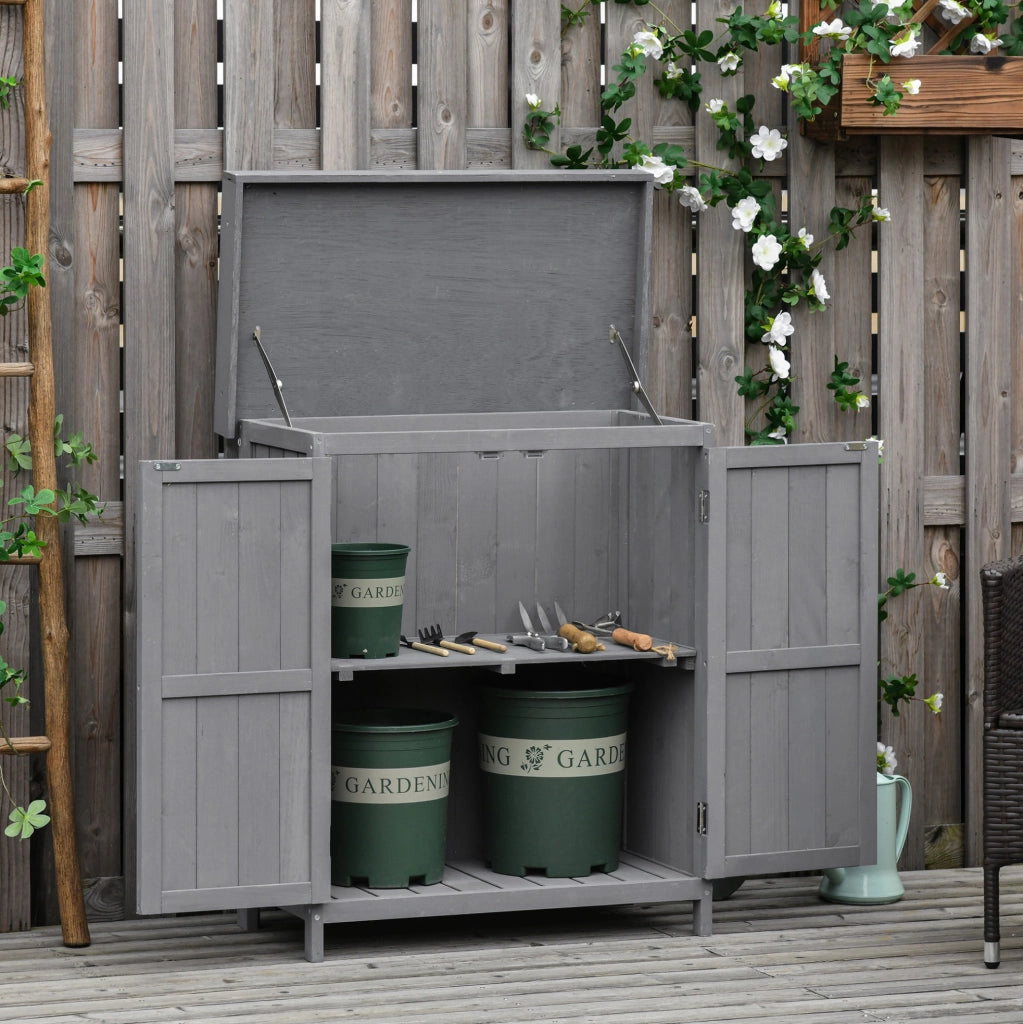 Armadio da giardino in legno 77 x 54;2 x 179 cm; azzurro chiaro con tetto impermeabile