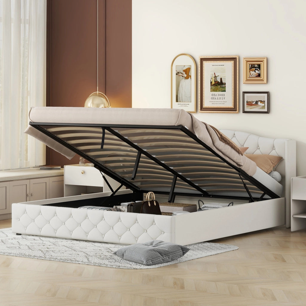 letto imbottito lino beige 180 x 200 cm