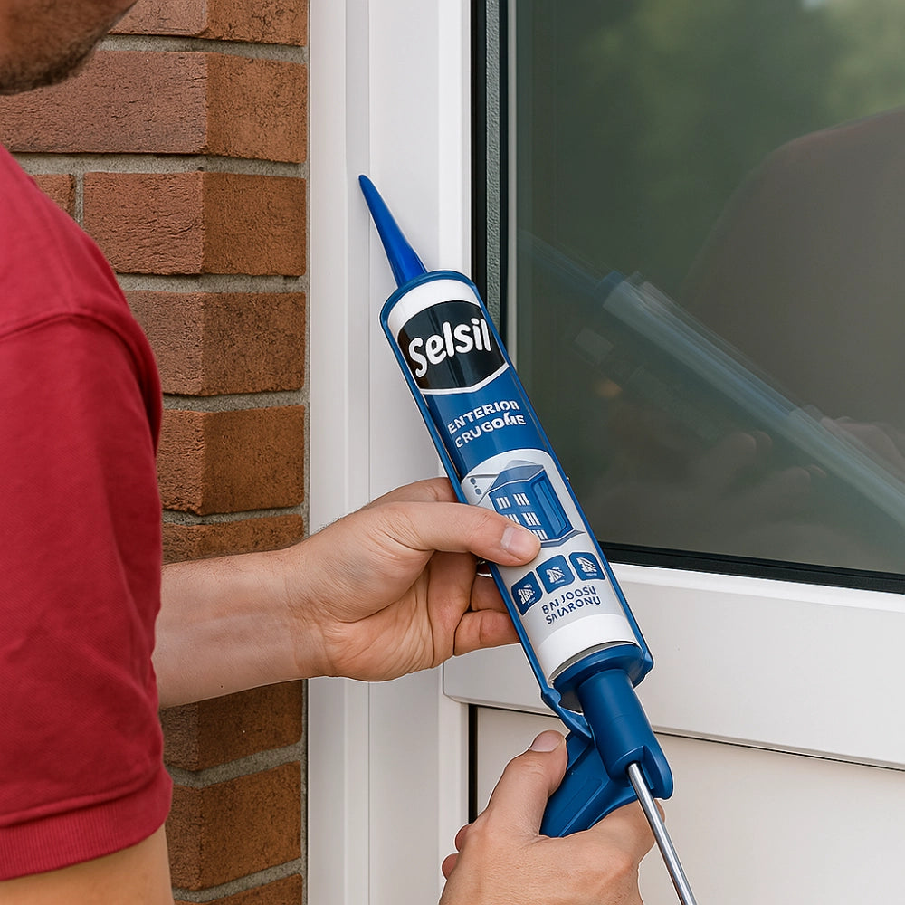 Silicone neutro trasparente costruzioni lamiera 310ml selsil sigillante resistente