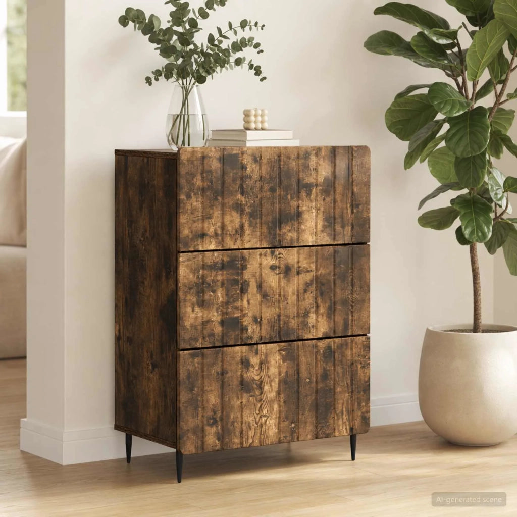 Mobile con Cassetti Rovere Fumo 66 x 34,5 x 92 cm 894380