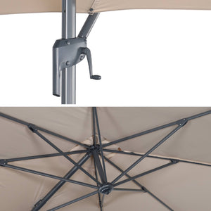 Ombrellone decentrato rettangolare 2x3m, beige