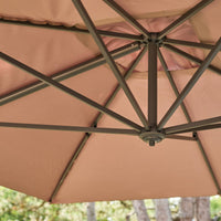 3x4m ombrellone rettangolare decentrato, beige