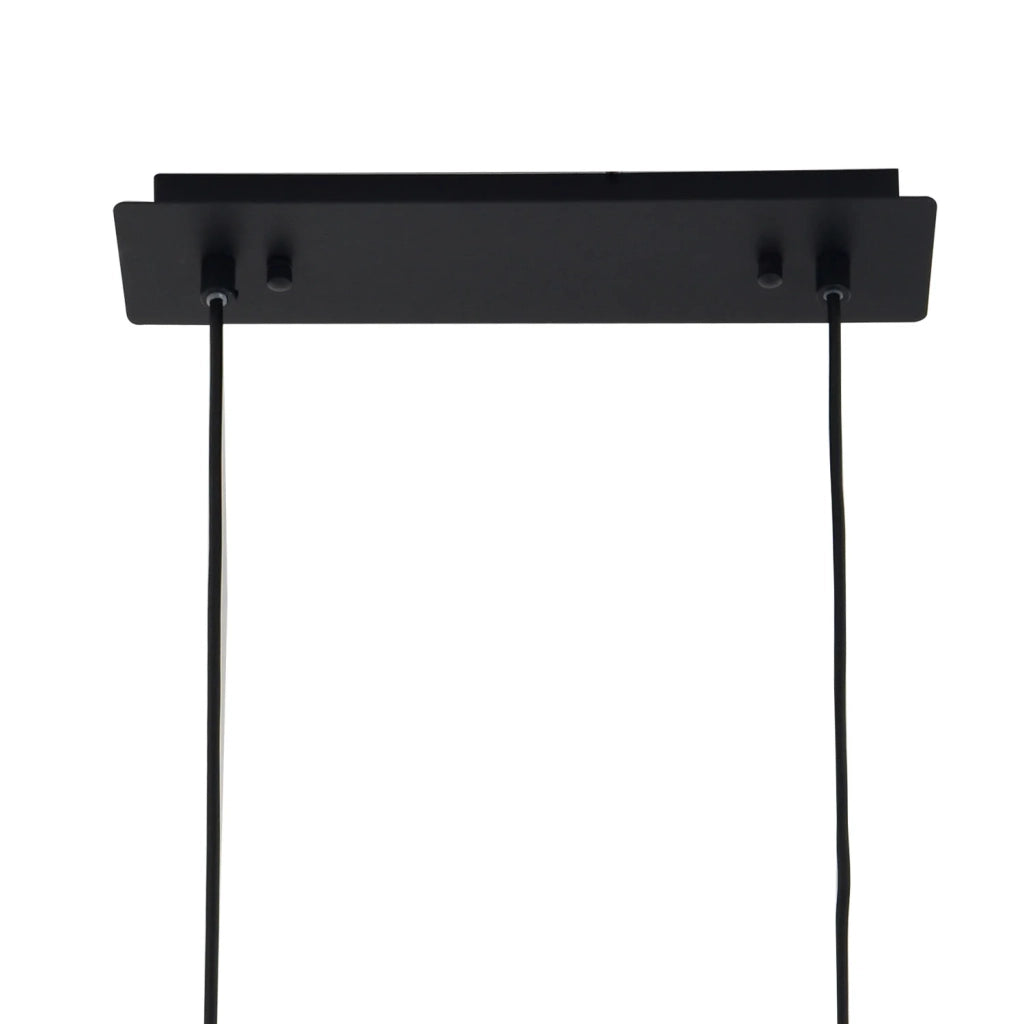 LÚZETE - LAMPADA DA SOFFITTO 8 LUCI IN FERRO NERO TULIPA BIANCA NICOLETTA