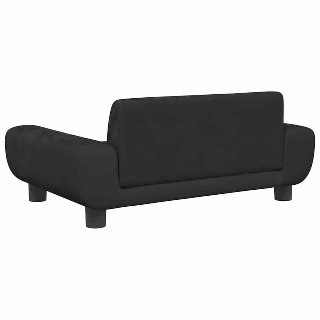 Cuccia per cani comoda 70 x 45 x 33 cm velluto nero 02_0042877