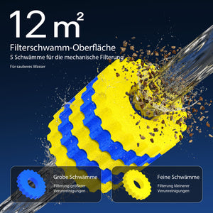 CPF-280 Filtro a pressione con UVC 11 W e chiarificatore per laghetti fino a 8.000l d’acqua