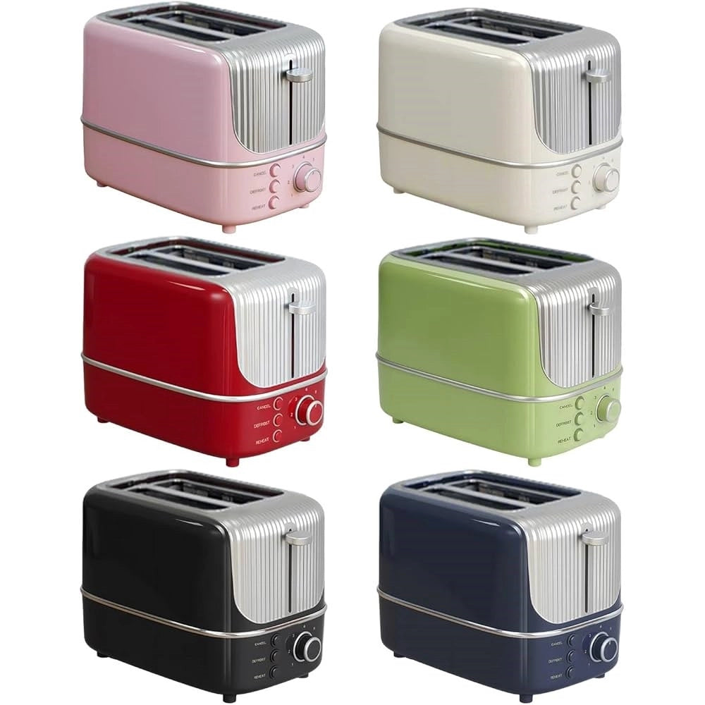 Trade Shop - Tostapane Elettrico A 2 Fette Compatto 800w Con 3 Funzioni 7 Temperature Regolabili -