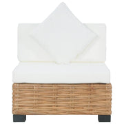 Divano Senza Braccioli con Cuscini in Rattan Naturale 286280