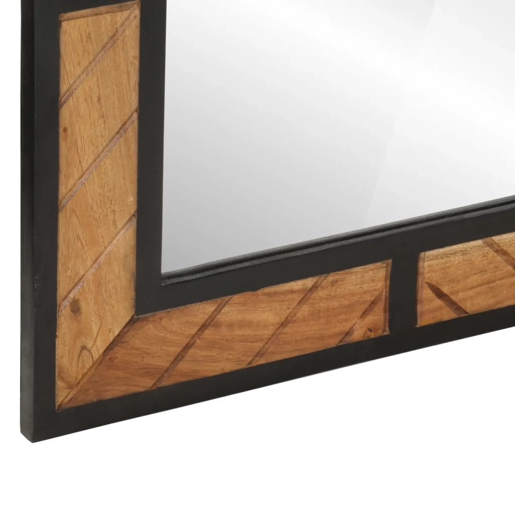 vidaXL Specchio da Bagno 60x1x55 cm in Legno Massello di Acacia