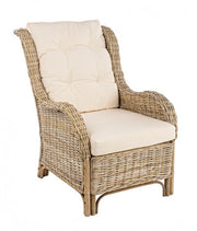 Poltrona Relax con Cuscini Sabine in Fibre Naturali