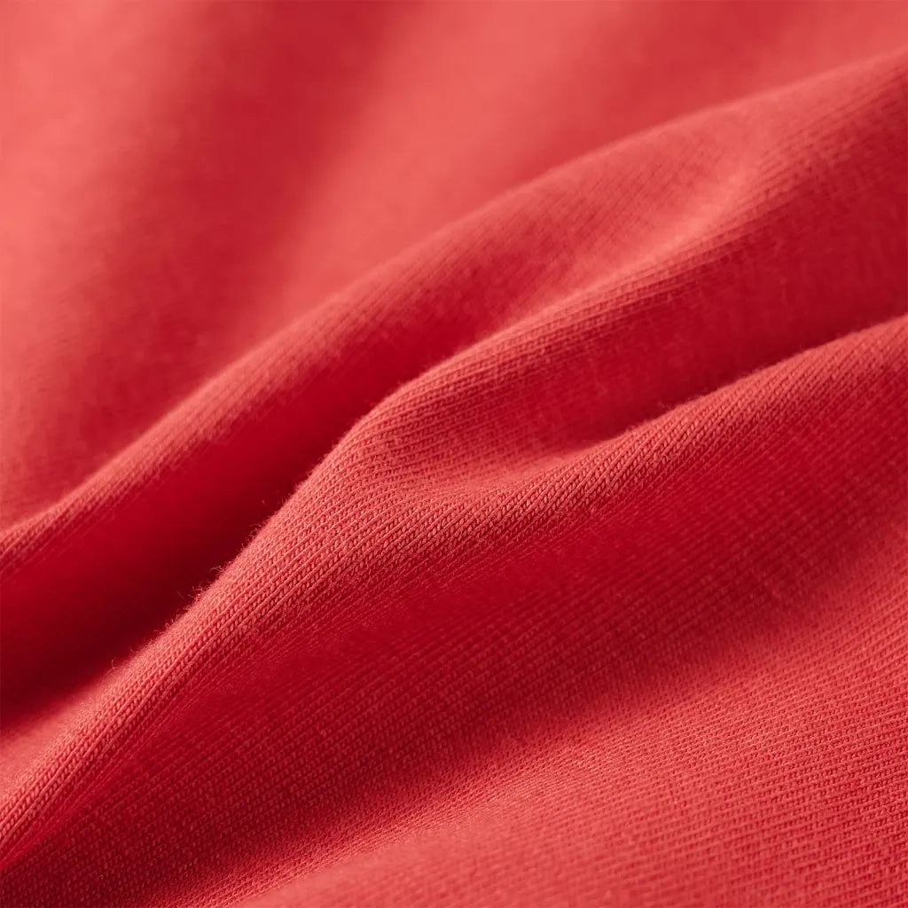 Maglietta da Bambina Maniche Lunghe Rosso Bruciato 116 13521