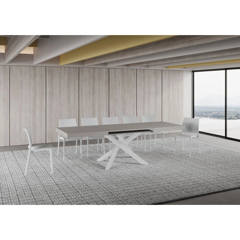 Tavolo allungabile 160/264x90 cm Volantis telaio Bianche - Cashmere