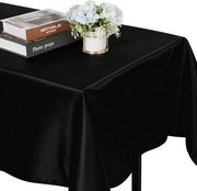 Tavolo quadrato con tovaglia di seta - 2-pack - 145 cm x 220 cm Tavolo quadrato con tovaglia di poliestere - morbida e senza pieghe - tessuto liscio - lavabile - adatto per matrimoni, ricevimenti e banchetti