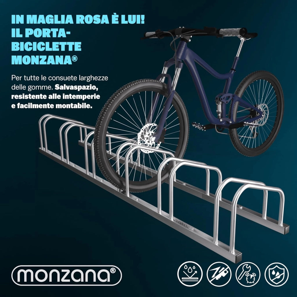 ® Rastrelliera per Biciclette 6 Posti per Pneumatici 35-60 mm Porta Bici Posteggio per Bicicletta
