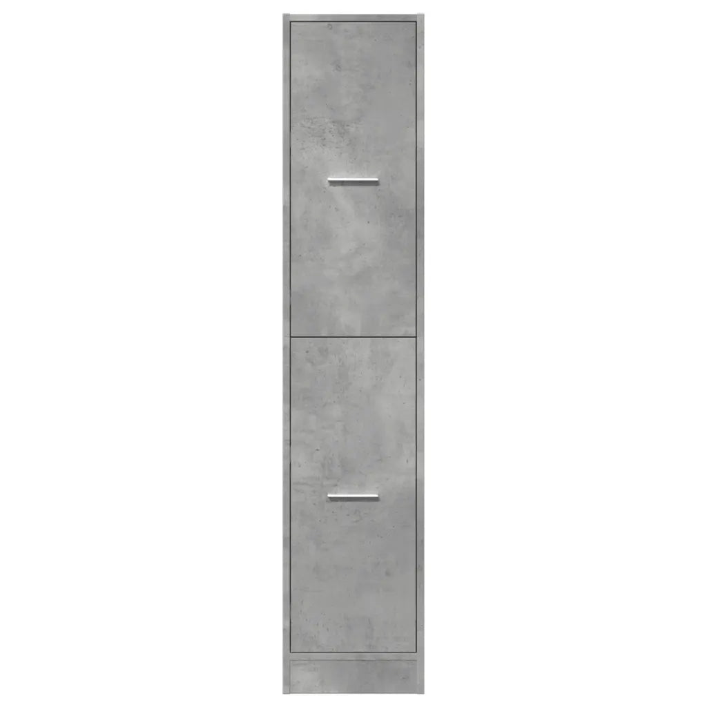 vidaXL Armadietto da Farmacia Grigio Cemento 30x41x144,5 cm Truciolato