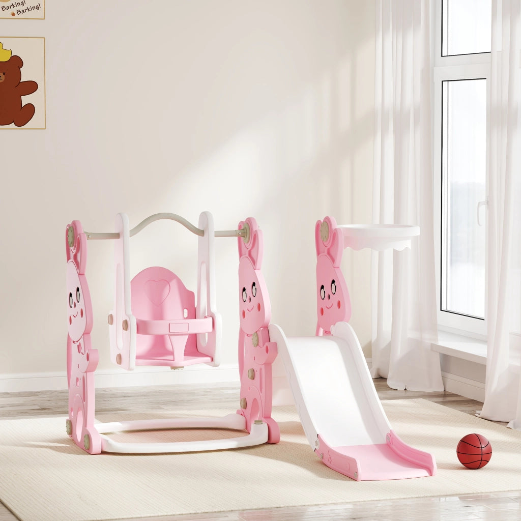 Set giochi giardino bambini 4in1 ¨C zephmum ¨C rosa, 147.5x160x107cm