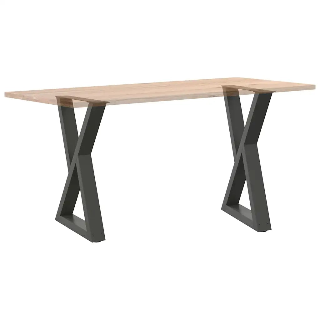 Gambe per tavolo da pranzo 2 pz Antracite 60x(72-73,3) cm Acciaio