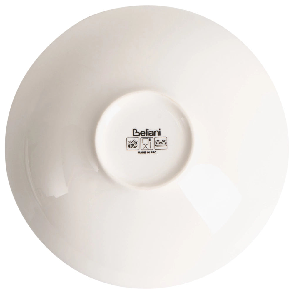 Set da 24 stoviglie in porcellana bianca/verde con finitura smaltata e motivo agrumi limoni Ciotole e piatti per cucina e sala da pranzo