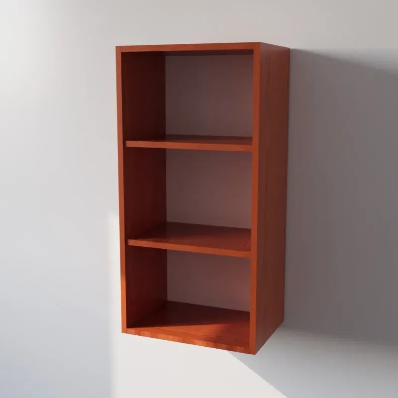 Pensile Cucina  in Legno Nobilitato Ciliegio, Mobile Alto con 2 Ante, Pensile Componibile Moderno Made in Italy (H90XL60XP33cm)