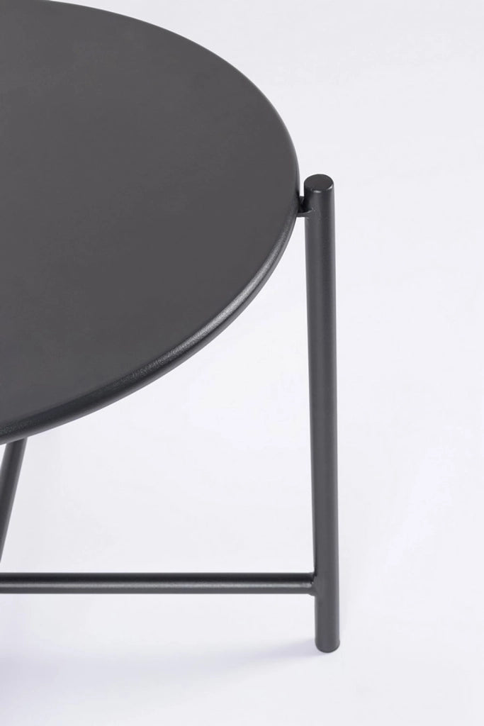 Set 5 Pezzi Salotto da Giardino con Divano 2 Poltrone e 2 Tavolini in Acciaio e Spunpoly Ostuni Antracite