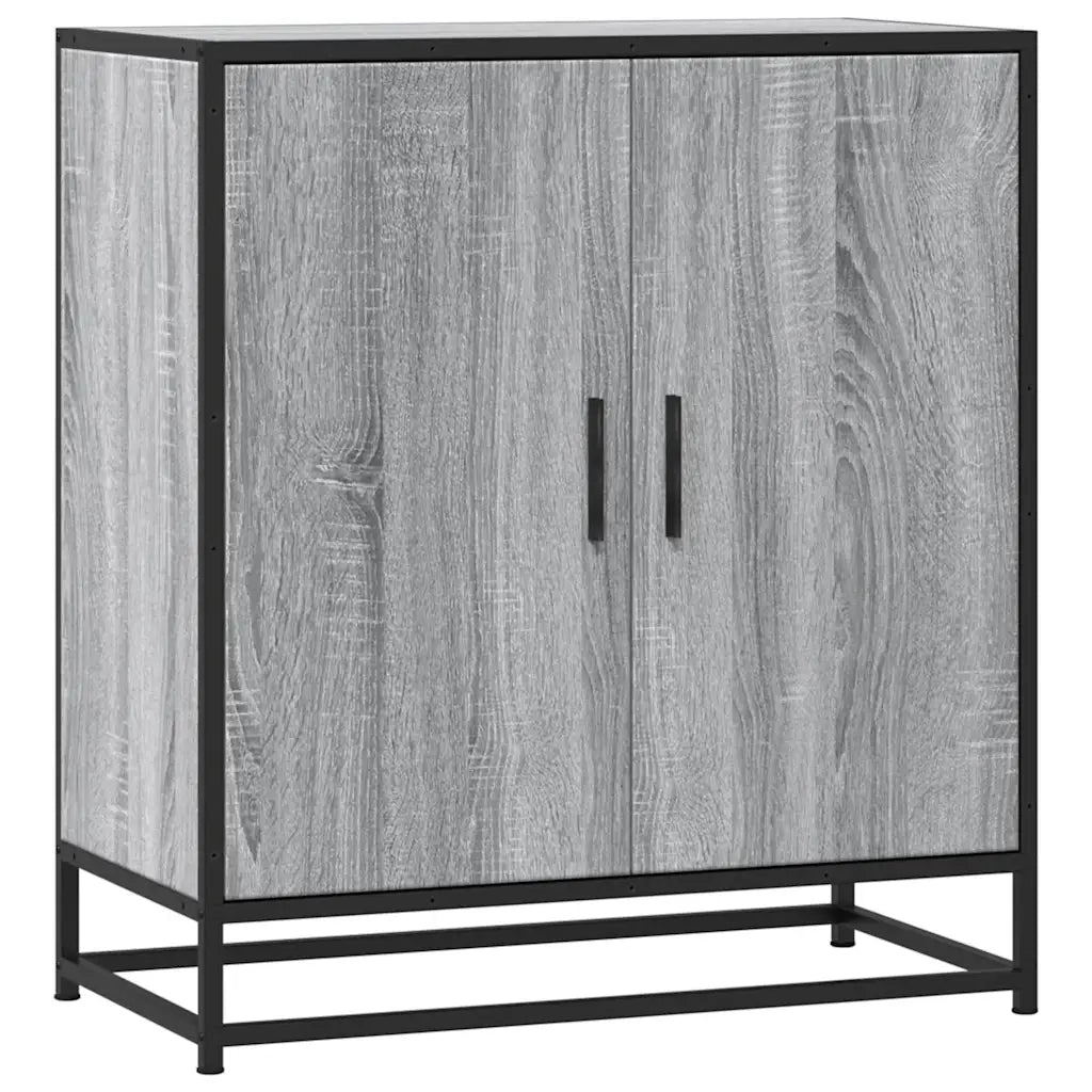 Credenza Grigio Sonoma 68x35x76 cm in Truciolato e Metallo 848967