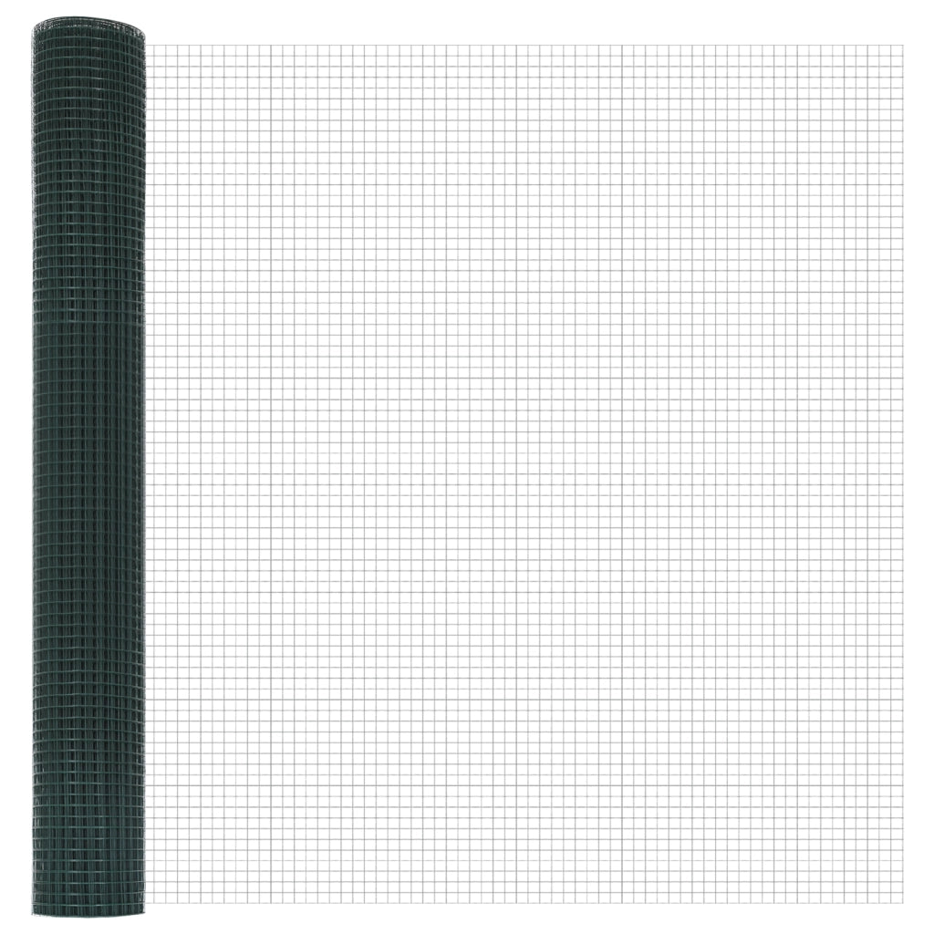 Set di Pali per Recinzione in Acciaio Set di 2 Verde