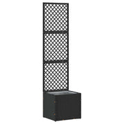 Vaso da giardino-Fioriera Esterno-Contenitore per Piante Nero 35 x 30 x 135 cm Metallo
