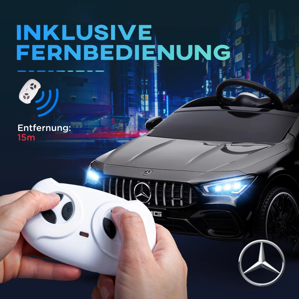 Auto elettrica per bambini telecomando LED ruote ¨C zephmum ¨C nero