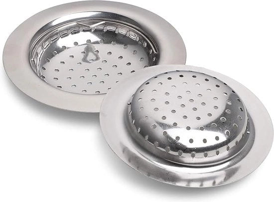 Stop per scarico - Set di 2 stopper per scarico - Filtro per lattine - Filtro per cucina - Filtro per contenitori - Filtro per l'acqua della spazzatura - Cucina - Stopper per scarico di lusso - Stopper per lattine