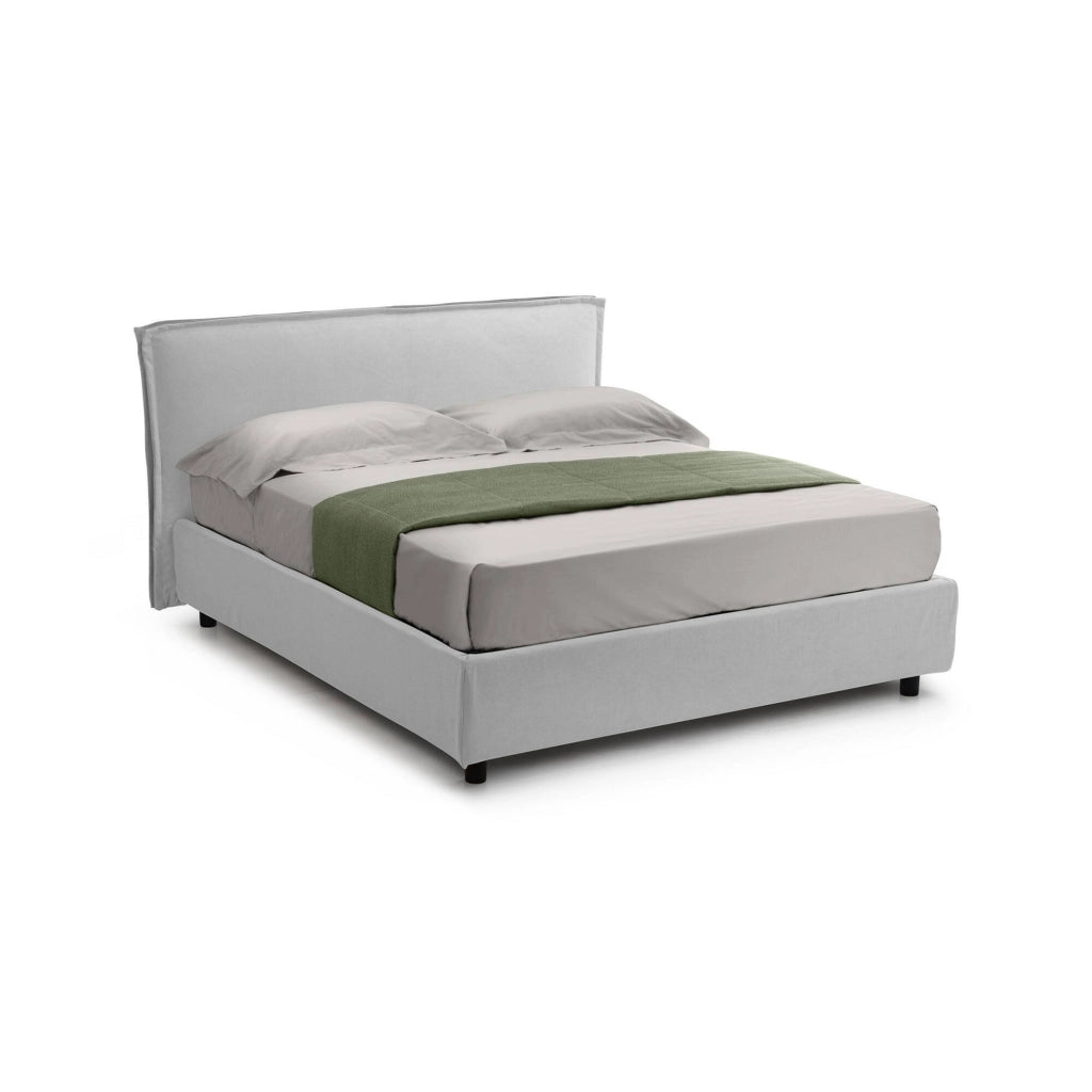 Bronte, Letto Alla Francese Sfoderabile Made in Italy, Bianco