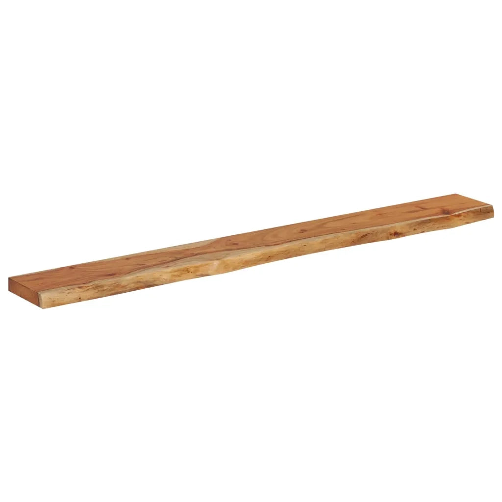 Mensola Muro 180x20x2,5cm Rettangolare Legno Acacia Bordi Vivi