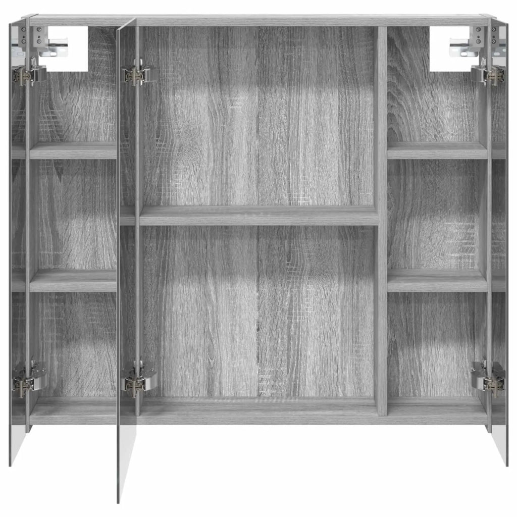 Mobiletto per specchio da bagno Grigio Sonoma 80 x 14.5 x 70 cm