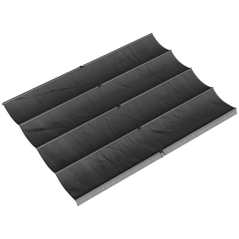 TELO PERGOLA PER ESTERNI ANTI UV IN POLIESTERE GRIGIO SCURO CON 8 FORI DI DRENAGGIO, 392X350 CM