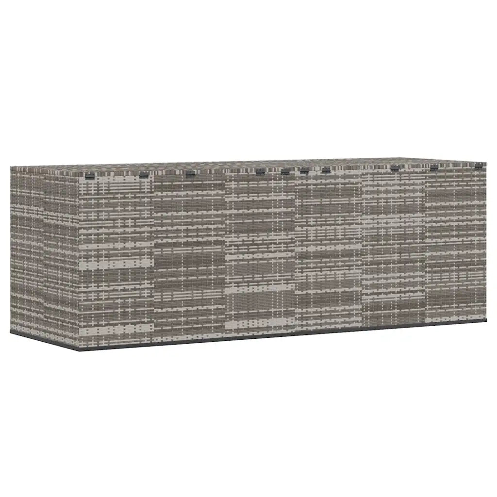 Contenitore da Giardino in Rattan PE 291x100,5x104 cm Grigio cod mxl 57553