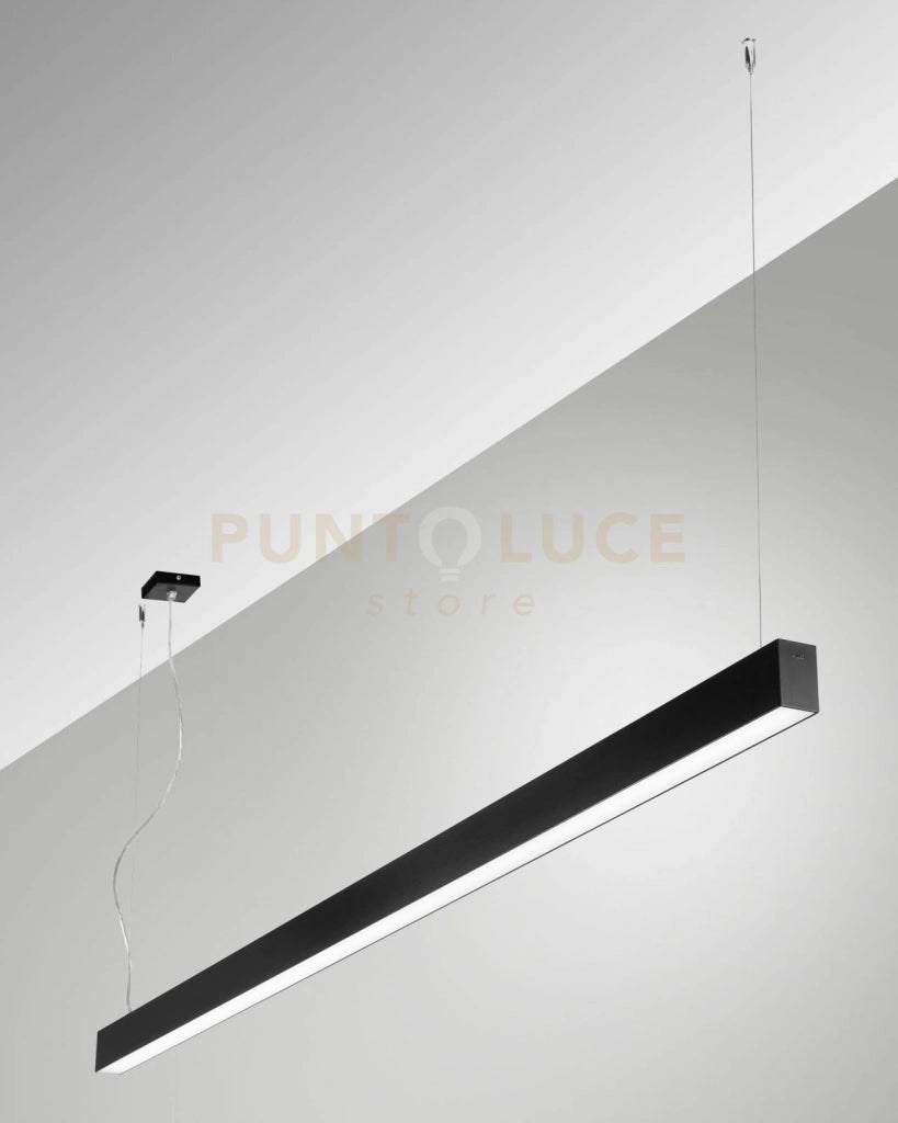 MILLET SOSPENSIONE NERA  4000K 3580LM 23W OPALE ON/OFF IP40 100CM