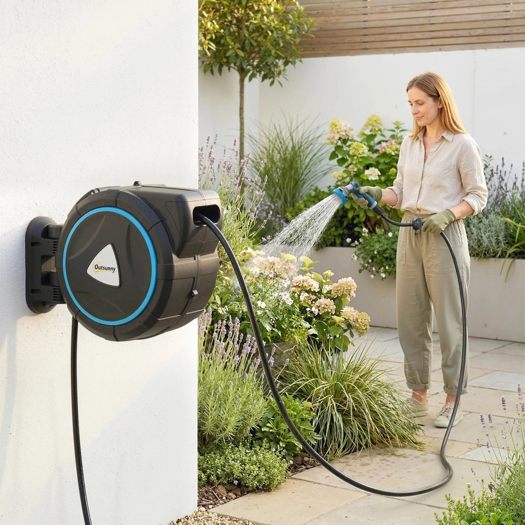 Avvolgimento Automatico Parete Irrigazione 23+2m ¨C Zephmum ¨C Blu 55x31x50cm
