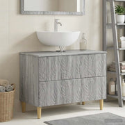 Armadio per Lavabo da Bagno DELFT Sonoma grigio 82 x 41 x 59 cm 897021